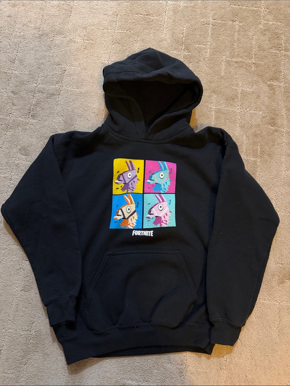 Fortnite Black Graphic Hoodie size medium